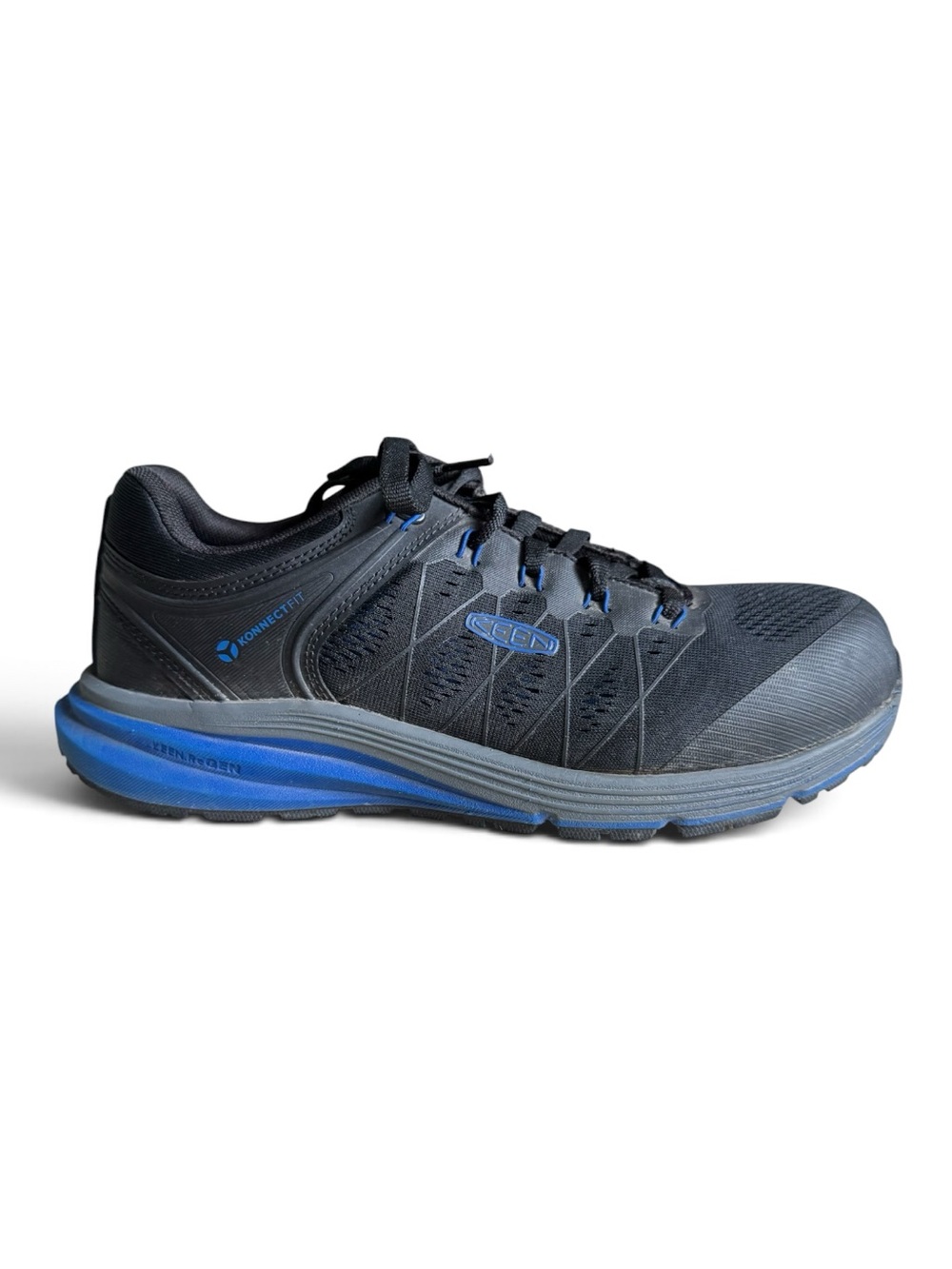 KEEN Utility KonnectFit Work Shoes Black Blue Safety Toe Men’s Size 10